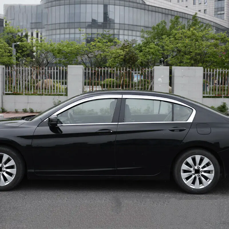 Для Honda Accord 9th sedan хромированные дефлекторы, оконный козырек