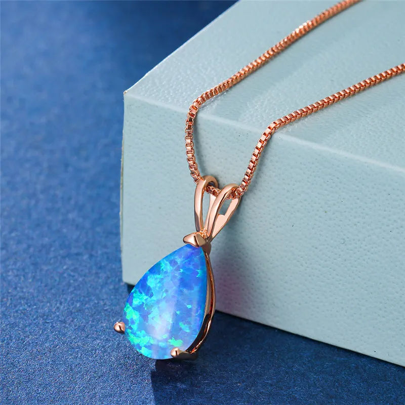 Tebapi Womens Pendant Necklace Vintage Opal Stone Pendants Necklaces Fashion Rose Gold Chain Choker Necklace Statement Bohemian Jewelry for Women Tebapi Womens Pendant Necklace Vintage Opal Stone Pendants Necklaces Fashion Rose Gold Chain Choker Necklace Statement Bohemian Jewelry for Women