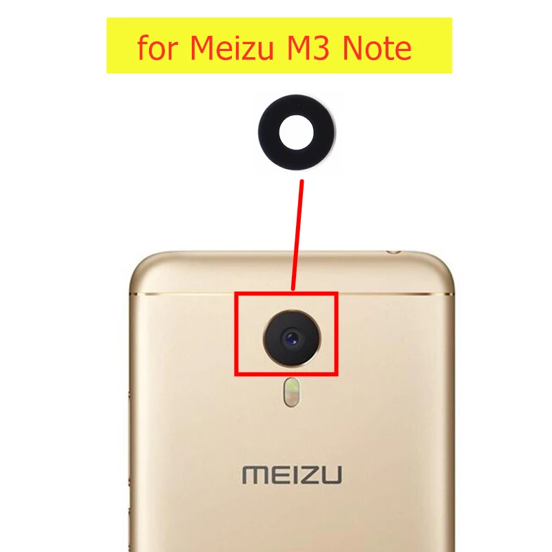 2 шт./лот для задней камеры Meizu M3 Note стеклянный объектив основной с клеем запасные
