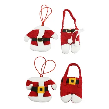 

Christmas Decorations Santa Claus Silverware Holders Pockets Dinner Decoration Fork and Knife Bag Desktop Xmas