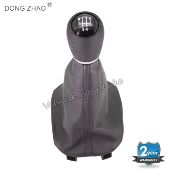 

5 Speed Gear Stick Gear Shift Knob With Leather Boot For Seat Leon 1M1 2002 2003 2004 2005 2006 Toledo 2002 2003 2004 Car-Stying