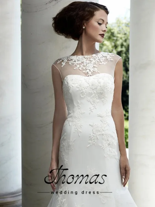 Ia colher с элегантные senhora манга com apliques СЕТИМ vestidos de noiva branco/vestido de noiva marfim personalizado торжественное платье