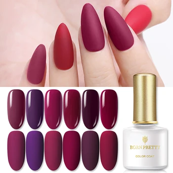 

BORN PRETTY Gel Polish Plum Color Semi Permanent Soak Off Gel Nail Polish 60 Colors Nail Art Gel Varnish Matt Top Coat Need 6ml