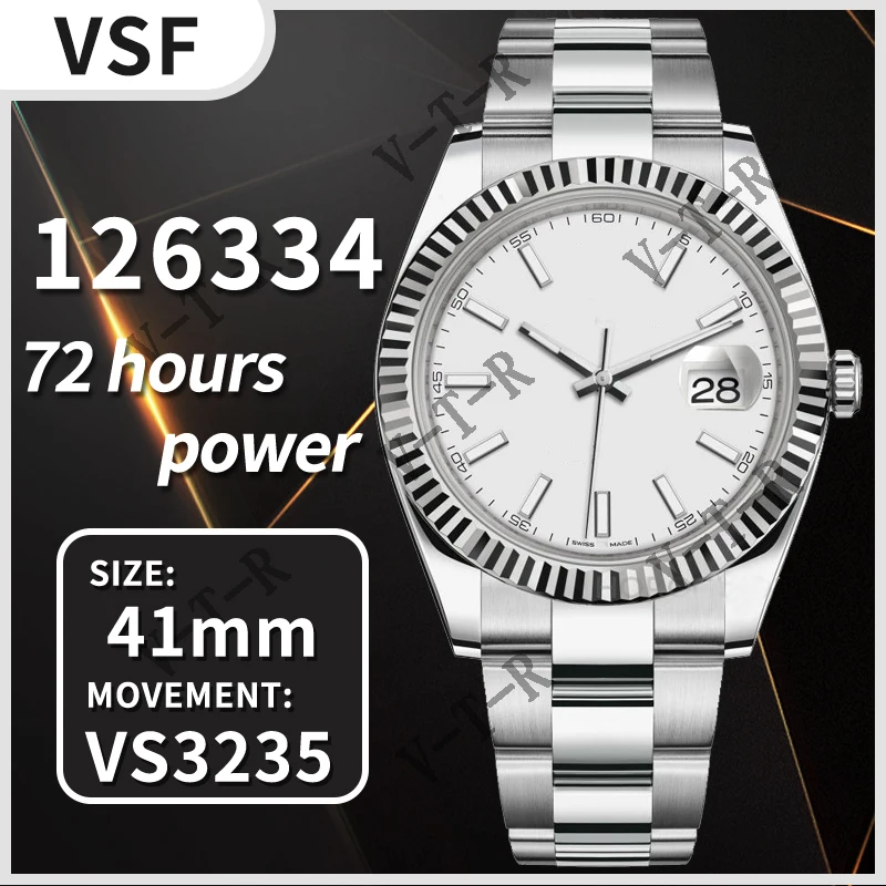 US $490.00 Mens Mechanical Watch 126334 41mm 904L SS VSF 11 Best Edition On Jubilee Oyster Bracelet VS3235 Movement AAA Watch Replica