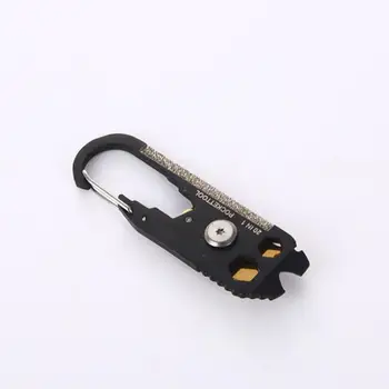 

Key ring safety buckle 20 in 1 multi-functional portable tool outdoor mountaineering buckle EDC multi-functional tool set 30DC10