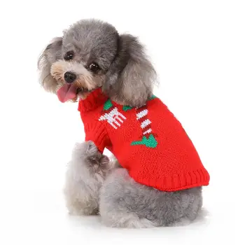 

AUGKUN Dog Christmas Style Sweaters Pet Clothes Heat Preservation Sweaters For Dog Cat Clown Pattern Hoodie For Autumn Winter