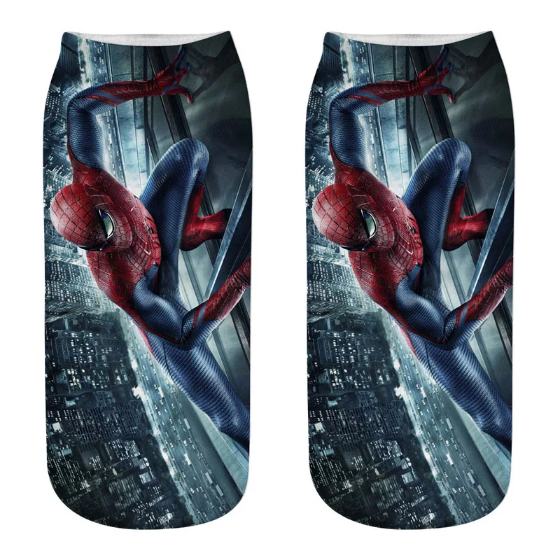 Лидер продаж, модные мужские носки с 3D принтом Harajuku Marvel Super Hero Legend Спайдермен, Супермен, Бэтмен, мужские хлопковые носки - Цвет: 11