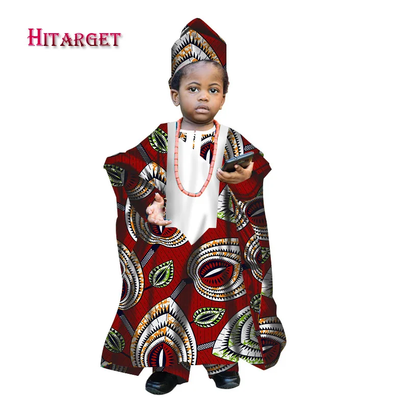 Children's Clothing African Agbada Robe Suit for Kids Patchwork Dashiki Boy Suit 4 Pcs Set Shirt Pant and Coat with Hat WYT619 formal dresses south africa