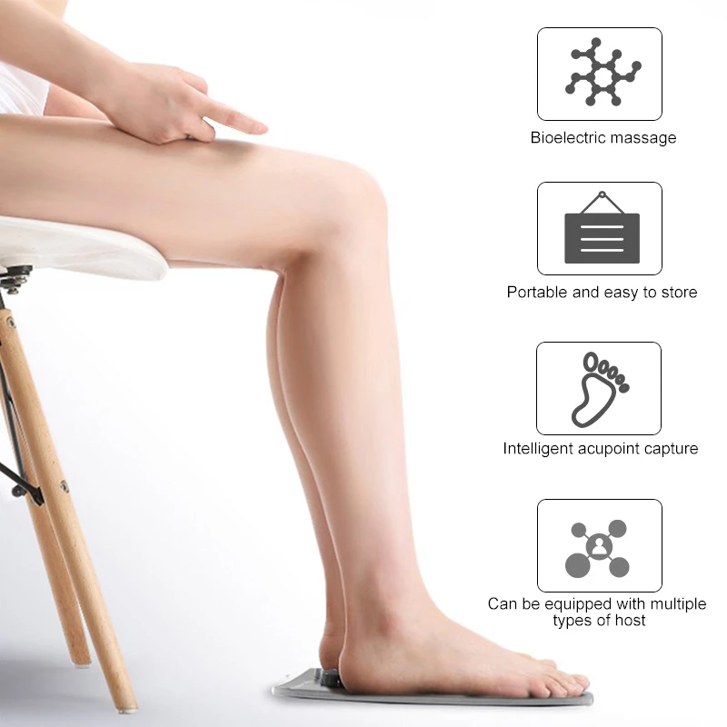 Унисекс Электрический EMS массажер для ног ABS физиотерапия Tens Acupoint расслабляющий патч беспроводной низкочастотный стимулятор мышц