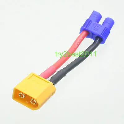 

DHL/EMS 50 Sets Turnigy / XT60 Male - Female EC3 Style Connector / Adapter with 5CM 14awg Wire -C1