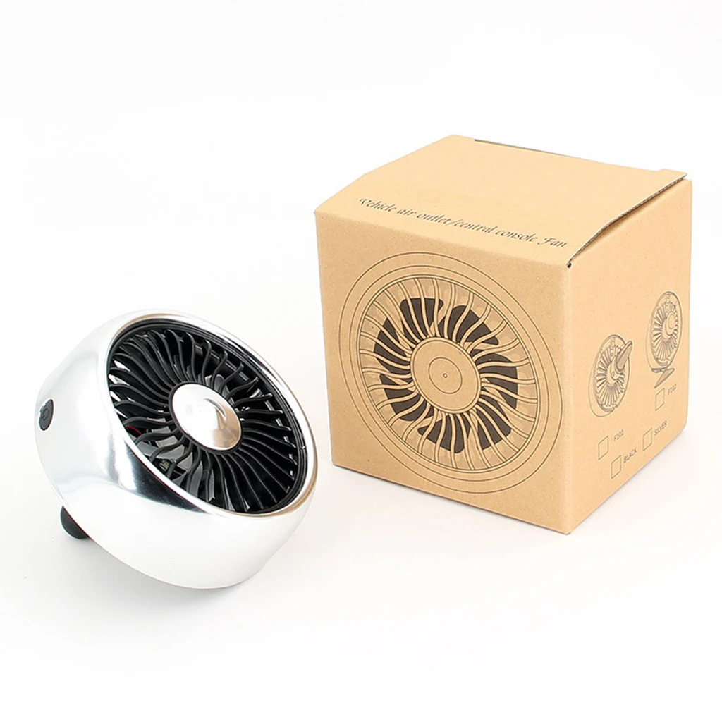 Car Home Summer Fan Air Conditioner Ice USB Rechargeable Air Cooler Silver