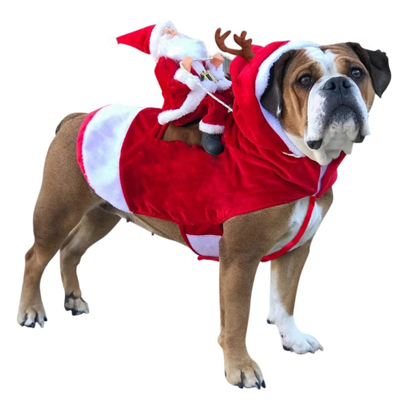 

Small Large Dogs Santa Cosplay Outfit For Christmas Carnival Pet Costumes Apparel Party Dressing Up Clothing NEW1