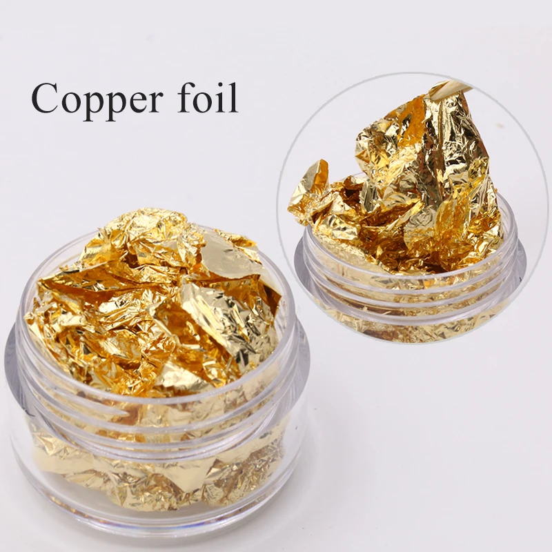 Imitation Gold Leaf Flakes Copper Flakes for Gliding Arts Crafts Decoration  Silver Copper Gold Foil Fragments Gold Flakes Craft - AliExpress