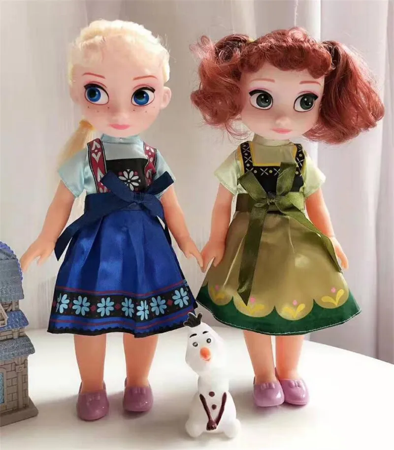 2pcs/set 25cm Princess Doll Anna Elsa Dolls Toy For Girls Children's Birthday Gifts