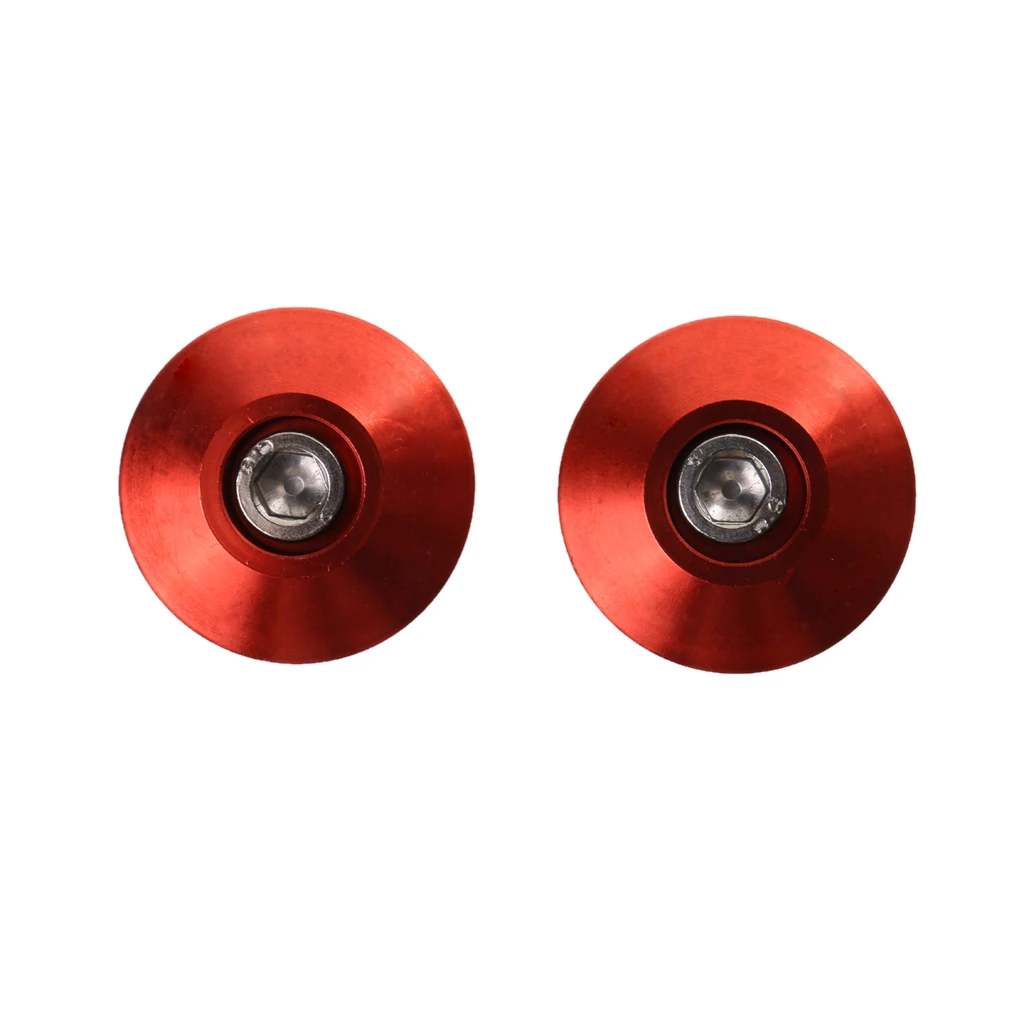 2PCS Billet Handlebar Grips Bar End Slider Cap for Motorcycle Dirt Bike Red