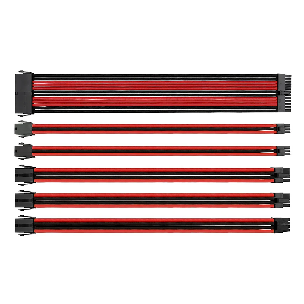 

1 Set Basic Extension Cable Kit ATX 24Pin/ EPS 4+4Pin / PCI-E 6+2Pin/ PCI-E 6Pin Power Extension Cable for PC Computer