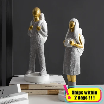 

NORDIC RESIN ASTRONAUT ORNAMENT MODEL CREATIVE SPACEMAN HOME DECOR ASTRONAUT FIGURINES SIMPLE HANDICRAFT DECORATIVE ACCESSORIES