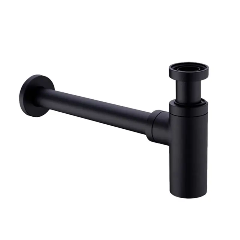 

Basin Sink Drain Sewer Downflow Pipe Bottle Trap Drain Deodorization Brushed Black Bathroom Kitchen