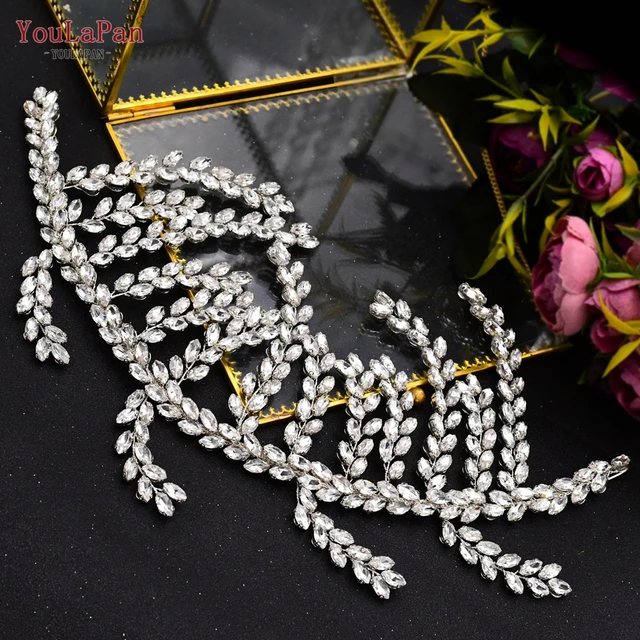 TOPQUEEN HP373 Women Hair Accessories Wedding Little Girls Bridal Hair Accessories Wholesale Bridal Headbands Crystal Rhinestone crown