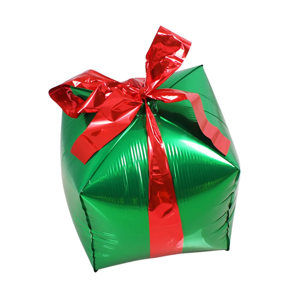 Рождественские украшения, воздушные шары из алюминиевой фольги, Подарочная коробка, воздушные шары разных цветов, вечерние