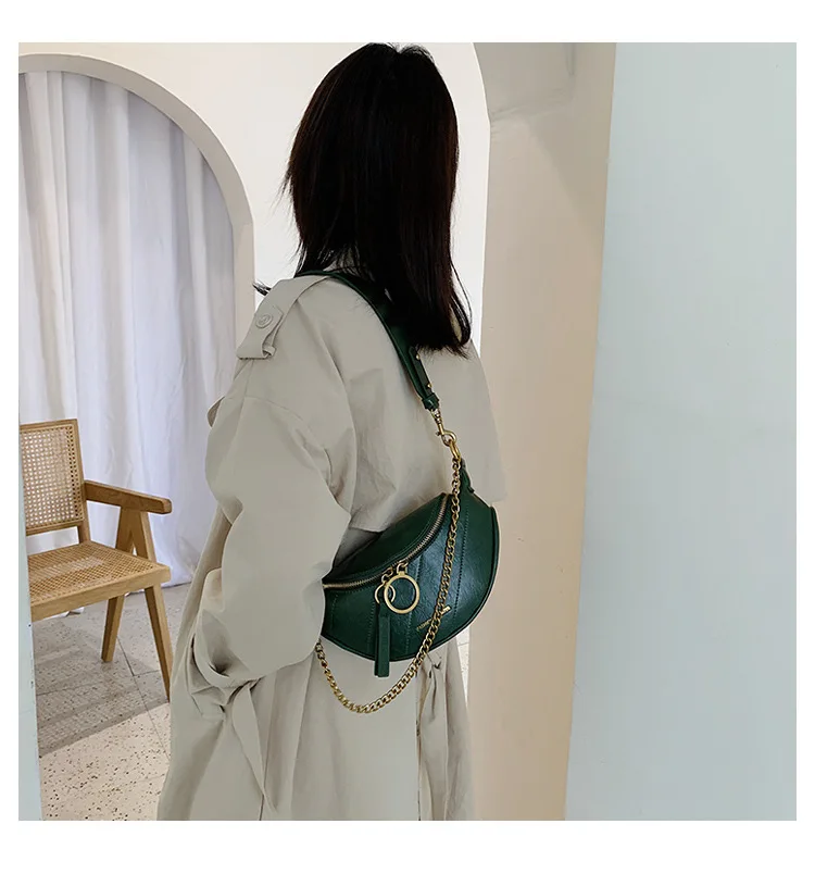 Женская сумка через плечо высокого качества женские новые модные сумки роскошная сумка на плечо с цепочкой Повседневная сумка почтальона сумка на пояс
