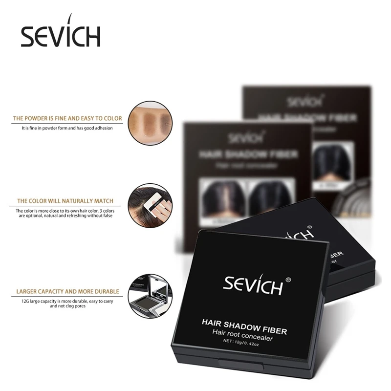 12g Hair Shadow Powder Temporary White Grey Cover Up Hair Line Edge control Color Makeup Care Concealer hair building powder