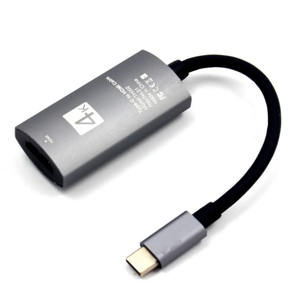 Портативный Кабель-адаптер type-C для HDMI Ultra HD 4K конвертер Универсальный для смартфонов HDTV компьютер PC Plug and Play