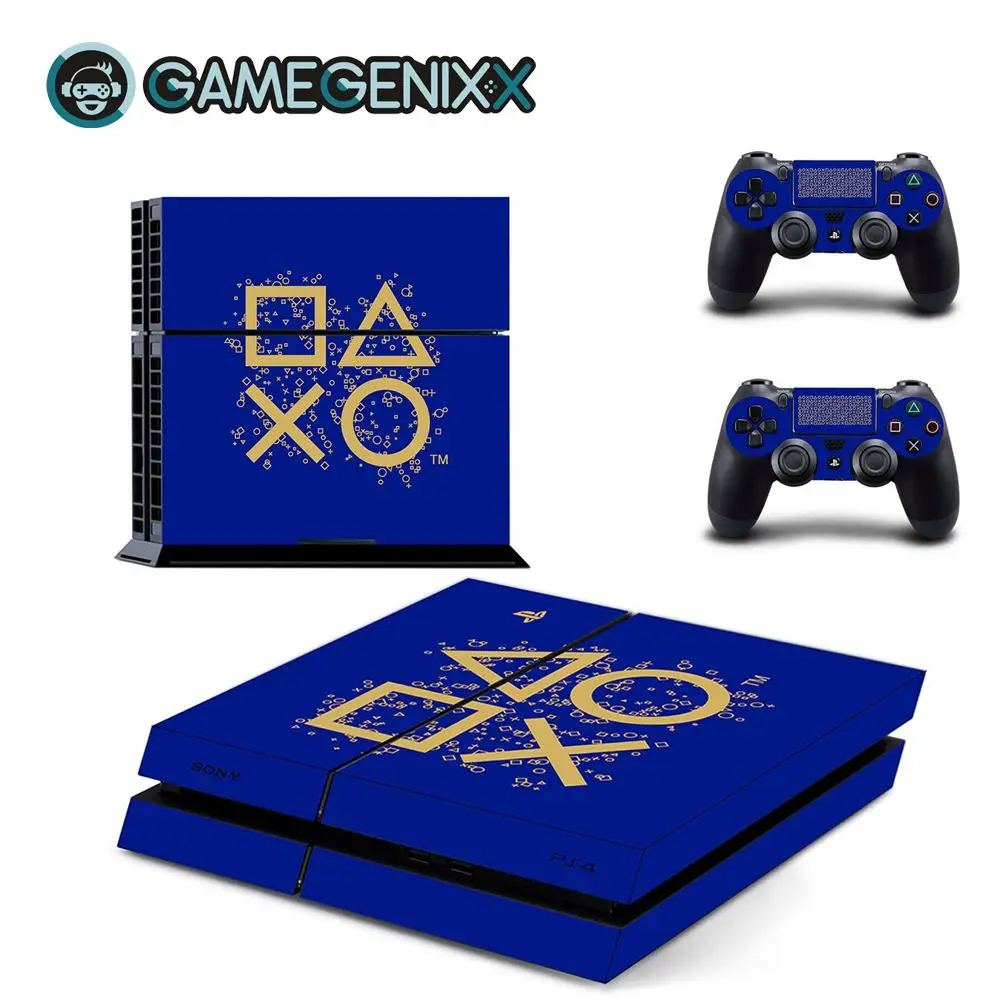 GAMEGENIXX виток винилопласта с наклейкой для консоли PS4 и 2 контроллера-пользовательский крутой дизайн