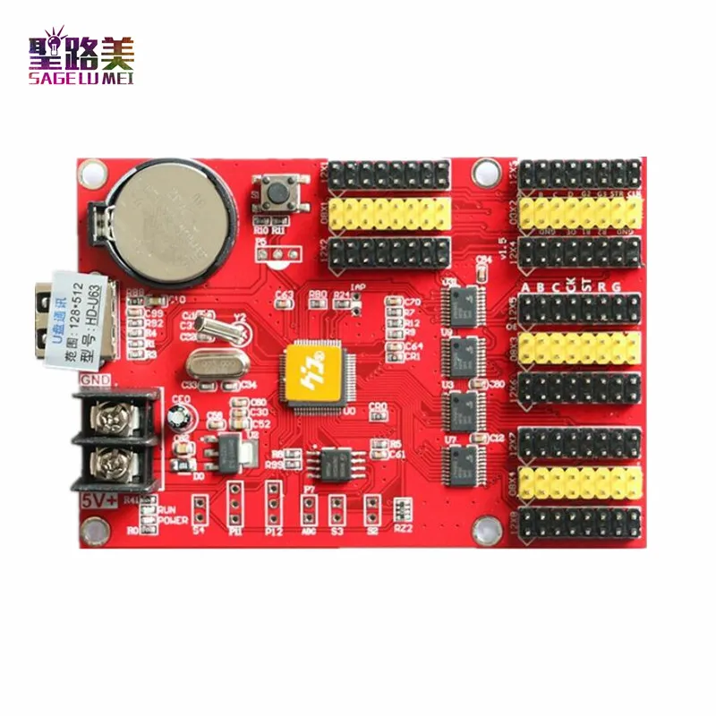 Флэш-карта управления Usb-disk Port Huidu P10 со светодиодным дисплеем макс. 512x128 пикселей