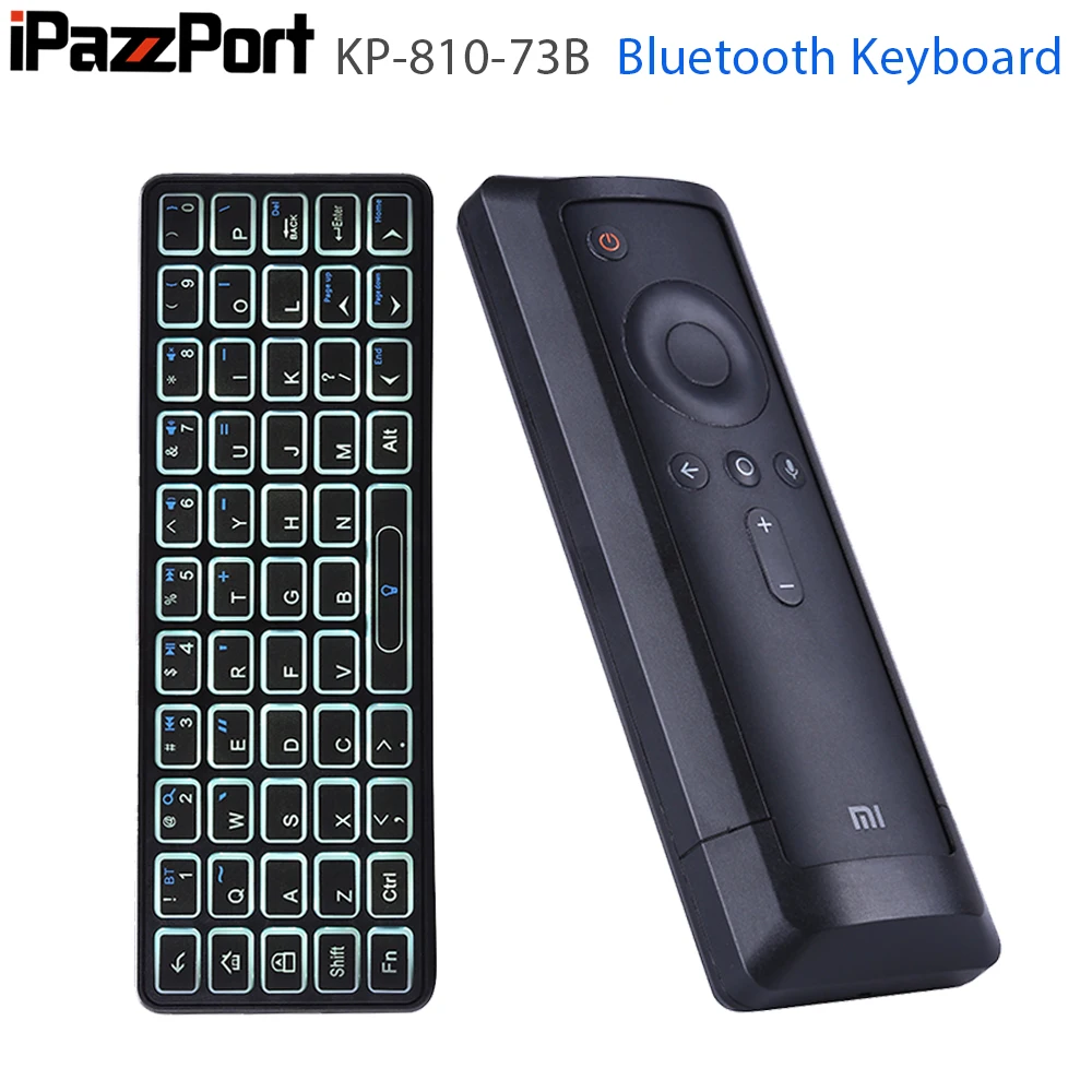Миниатюрная беспроводная Bluetooth клавиатура iPazzPort с подсветкой для XiaoMi Box3