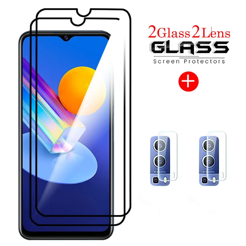 

4in1 Gehard Glas Voor Vivo Y72 Y52 5G Camera Lens Beschermende Film Voor Vivo Y 31 51 20 20i 12 17 11 2019 Screen Protector Glas