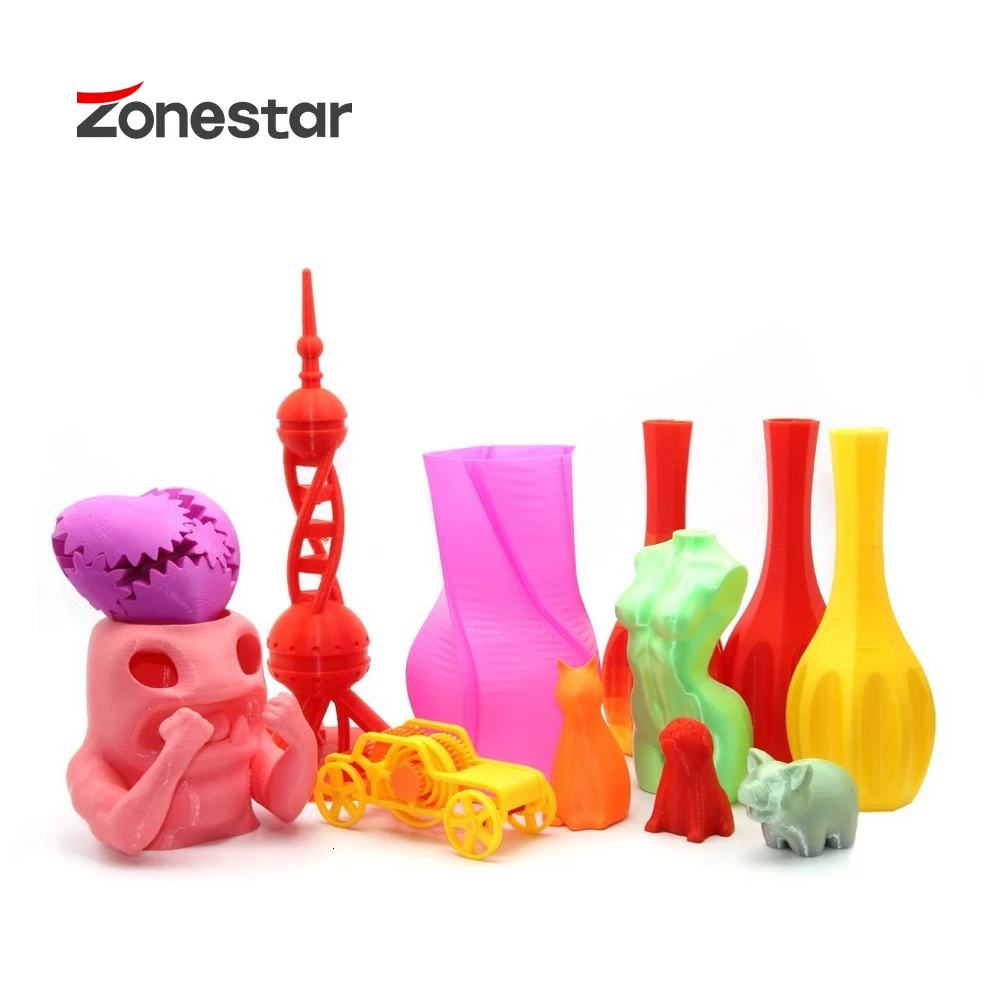 ZONESTAR студенческий мини 3D принтер 1 75 мм 0 4 сопло нити DIY Набор полностью