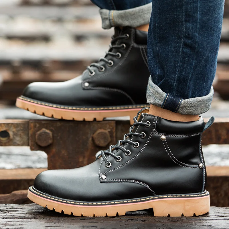 

Winter New Style Martin Boots 44 Yards MEN'S SHOES Retro MEN'S Short Boots Versatile Worker Boot