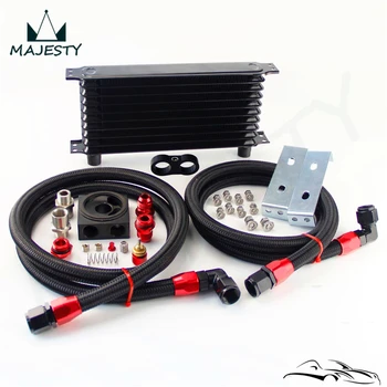 

Universal AN10 trust 10 row oil cooler+ thermostat Sandwich Plate kit