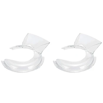 

Hot 2Pcs 4.5-5Qt Bowl Pouring Shield Tilt Head Parts for Kitchenaid Stand Mixer W10616906 Kn1Ps Transparent Cover