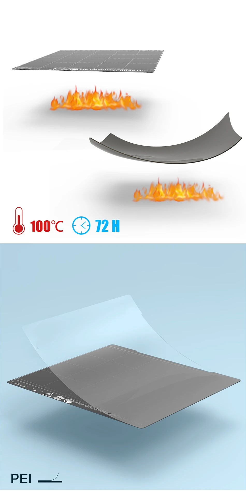 GmFive MK3 I3 Hotbed Spring Steel Plate 241X254 Double Sided PEI Textured PEI Powder Coated For Prusa i3 MK3 Mk3S MK2 3D Printer hp plotter printhead