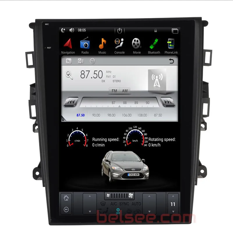Belsee 12,1 Tesla стиль экран Android 9,0 PX6 радио gps Навигация стерео для Ford Mondeo Fusion MK5 2013