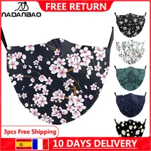 NADANBAO fleur visage masque décontracté aztèque imprimé masques tissu adulte bouche couverture lavable réutilisable bouche masque femmes visage couverture
