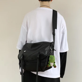 

Messenger Bag Men Tide Brand Japanese Ins Shoulder Bag Casual Tooling Student Large Capacity Personalized Backpack Shoulder Bag