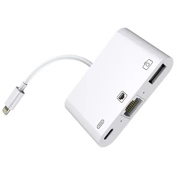 

For Apple Lightning Gigabit Mesh Adapter USB Docking Station Cable Seperater Accessories