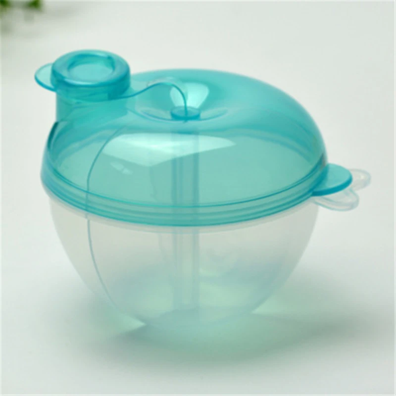 1PCS Portable Milk Powder Formula Dispenser Food Container Infant bean Storage Box for Kids Baby Care Toddler Travel Bottle - Цвет: Синий