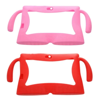 

7 Inch Soft Silicone Gel Cover Case for Q88 Android Kids Children Tablet Pc A13 - Red & Pink