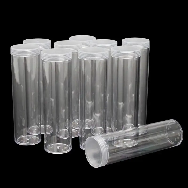 Plastic Test Tubes Vials 100pcs 5ml Sample Container Powder Craft Cap Bottles For Office School Chemistry Supplies