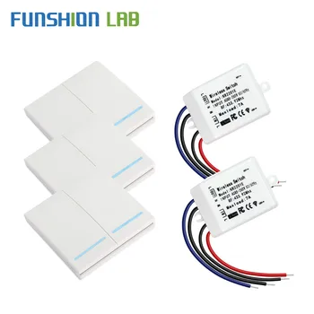 

FUNSHION 433Mhz 86 Type Portable RF Wireless Switch Light Remote Control Switch AC 110V 220V Receiver Smart Switch Wall Panel