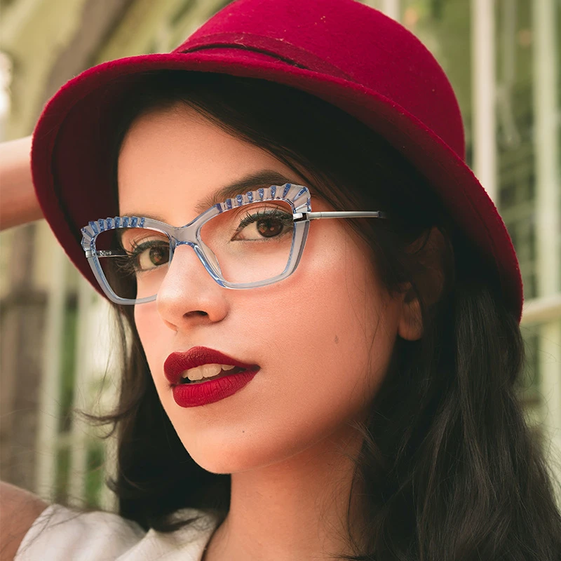 Moda Retro Gafas De Ojo De Gato Gafas De Mujer Gafas Ópticas De Metal  Transparente Miopía Gafas Generales De Luz Anti-azul - Eyeglasses Frames -  AliExpress