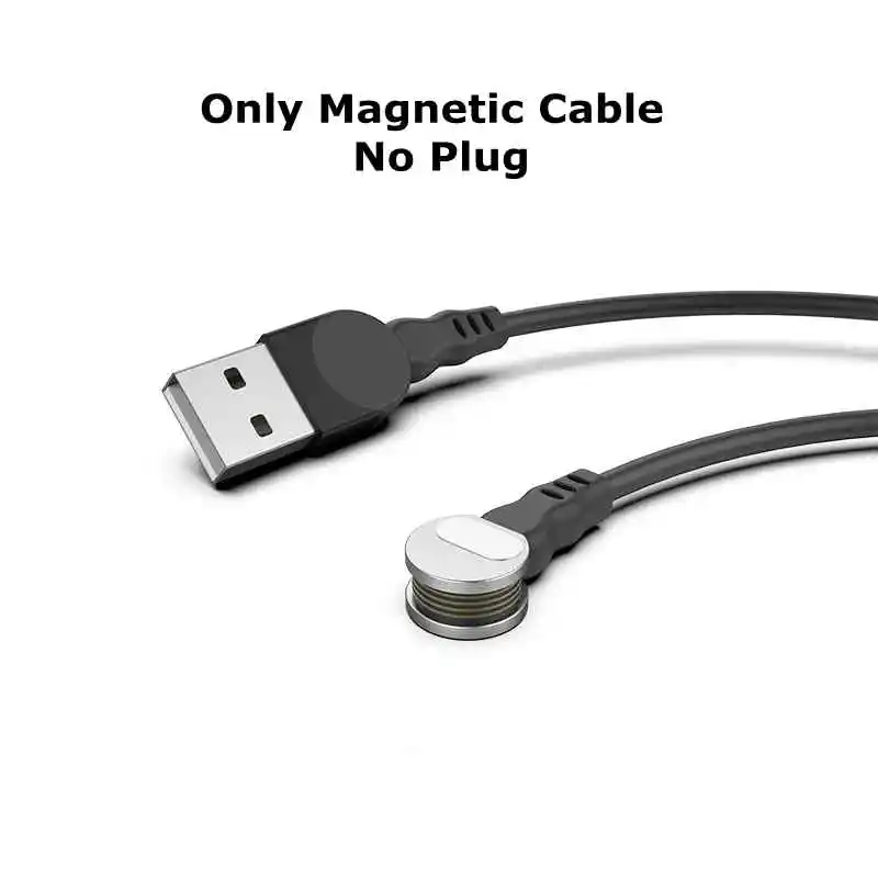 Only Magnetic Cable USB Magnetic Charger Cable Set Type C Cell Phone Charging Cable 2 in 1 Rotatable Cable For iPhone 11 X Fast Charging Micro USB - Тип штекера: Only Magnetic Cable