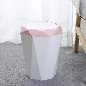 

Flap Type Trash Can Bin Living Room Kitchen Garbage Home Bathroom Accessories