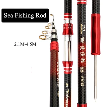 

2.7M-4.5M Travel Telescopic Fishing Rod Carbon Surf Rod Ultralight High Quality Fishing Lure Rod Ocean Casting Rod Fishing pole