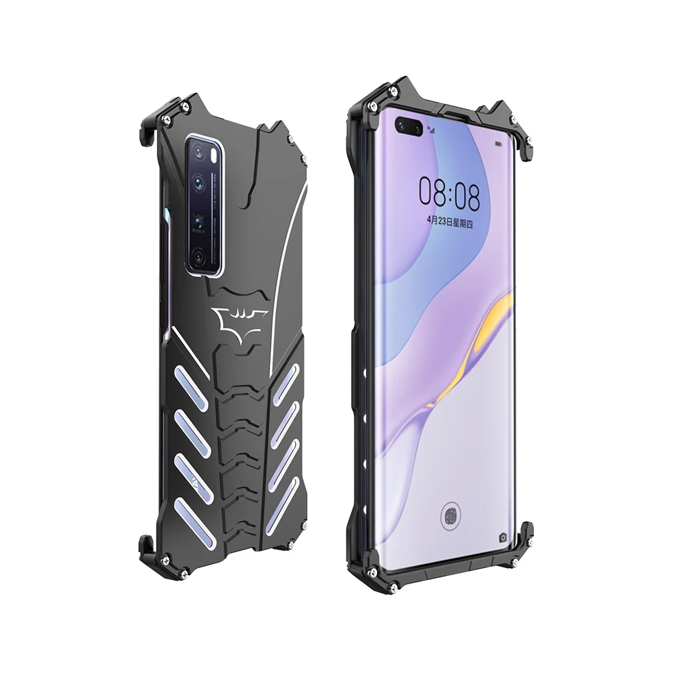 

R-just Phone Protector Case For Nova 7 Pro Se Metal Aluminum Shockproof Dropproof Cover For Armor Anti-knock Cases