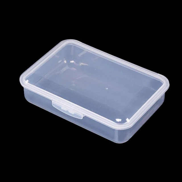 2pcs Rectangular Transparent Plastic Box Pp Material Storage